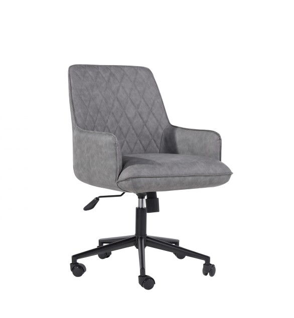 Diamond Stitch Office Chair - Grey