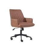 Diamond Stitch Office Chair - Tan - Image 2