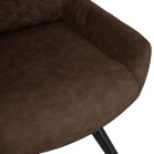 Honeycombe Stitch Dining Chair - Brown - Image 5