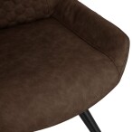 Honeycombe Stitch Dining Chair - Brown - Image 5