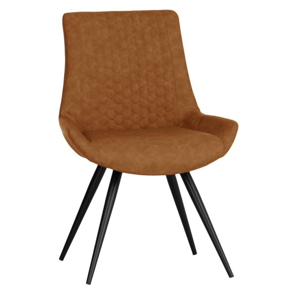Honeycombe Stitch Dining Chair - Tan