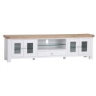 Extra Large Oak TV Unit in White - Image 2