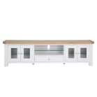 Extra Large Oak TV Unit in White - Image 11