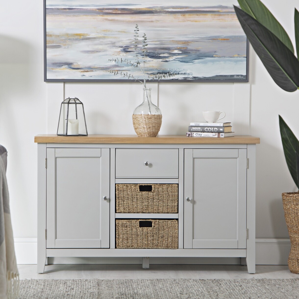 Modern Grey Oak Sideboard - Stylish Storage Solution