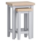 Modern Grey Nesting Tables Set - Stylish Space-Saving Furniture - Image 2