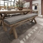 2.0m Bench Cushion Grey Check - Image 2