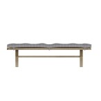 2.0m Bench Cushion Grey Check - Image 6