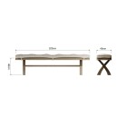 2.0m Bench Cushion Grey Check - Image 3