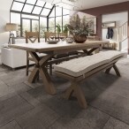 2.0m Cross Leg Dining Table - Image 2