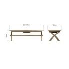 2.5m Cross Legged Dining Table - Image 10