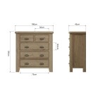 Stylish 2 Over 3 Chest of Drawers - Image 8