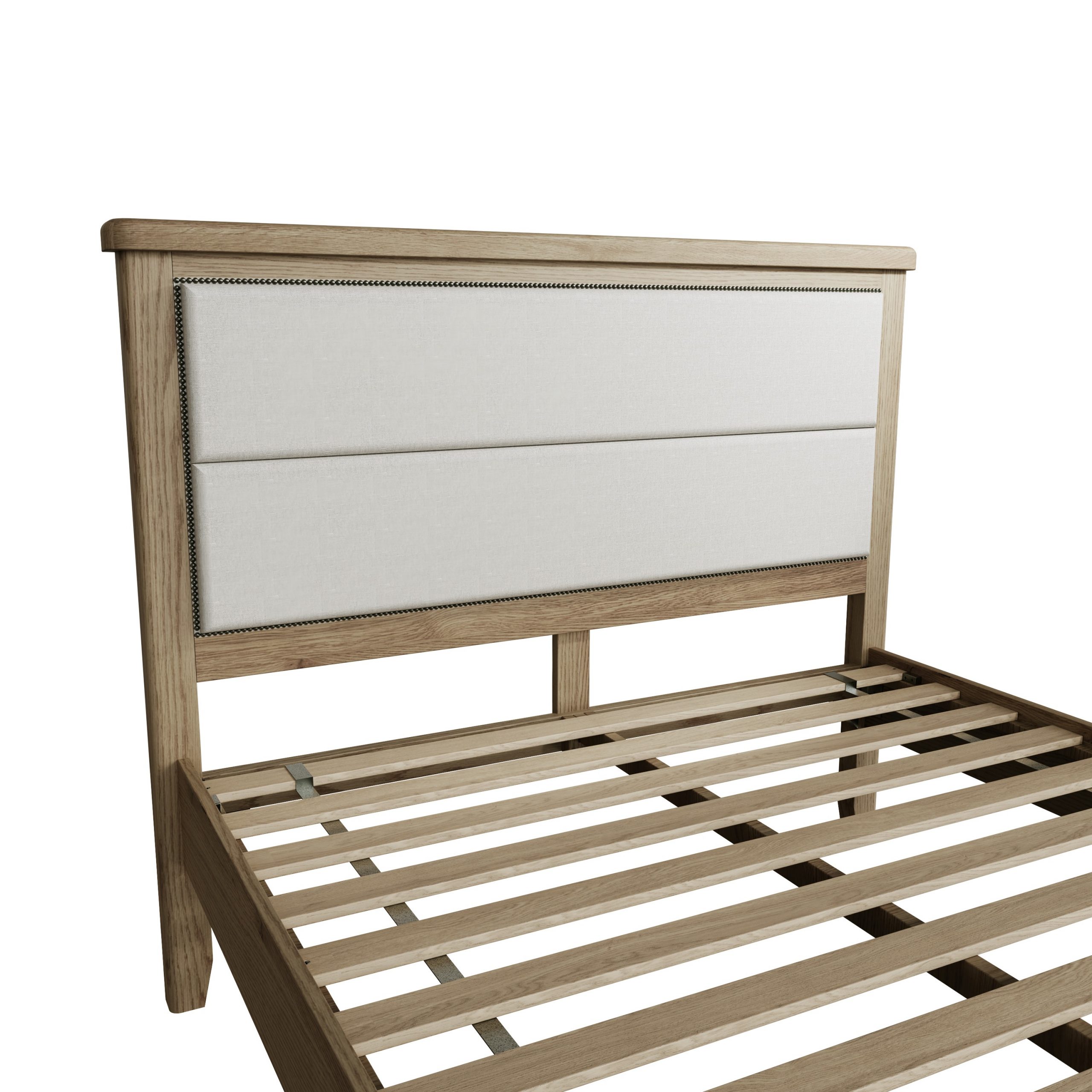 King Size Bed with Fabric Headboard - Image 5