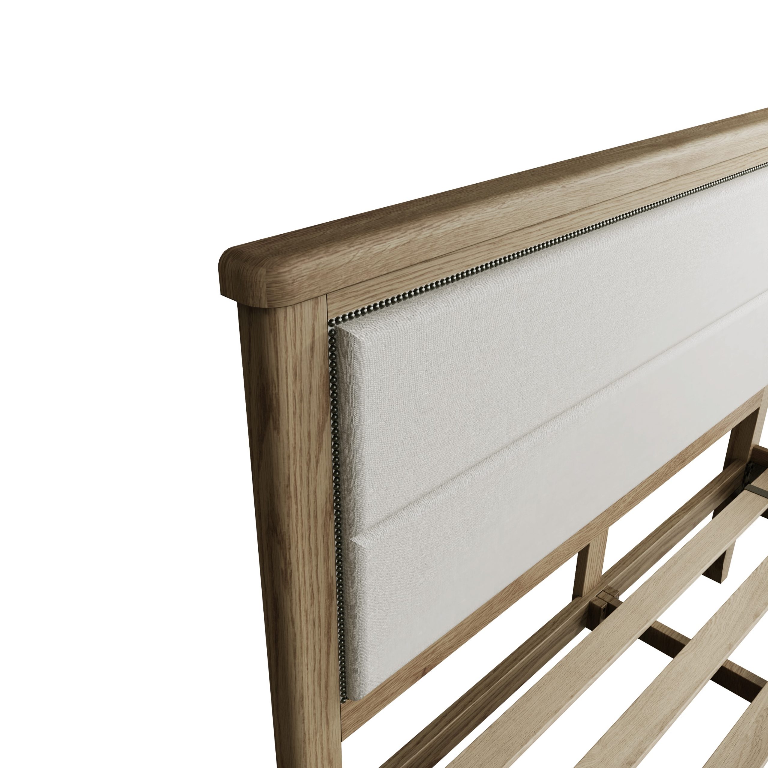 King Size Bed with Fabric Headboard - Image 4