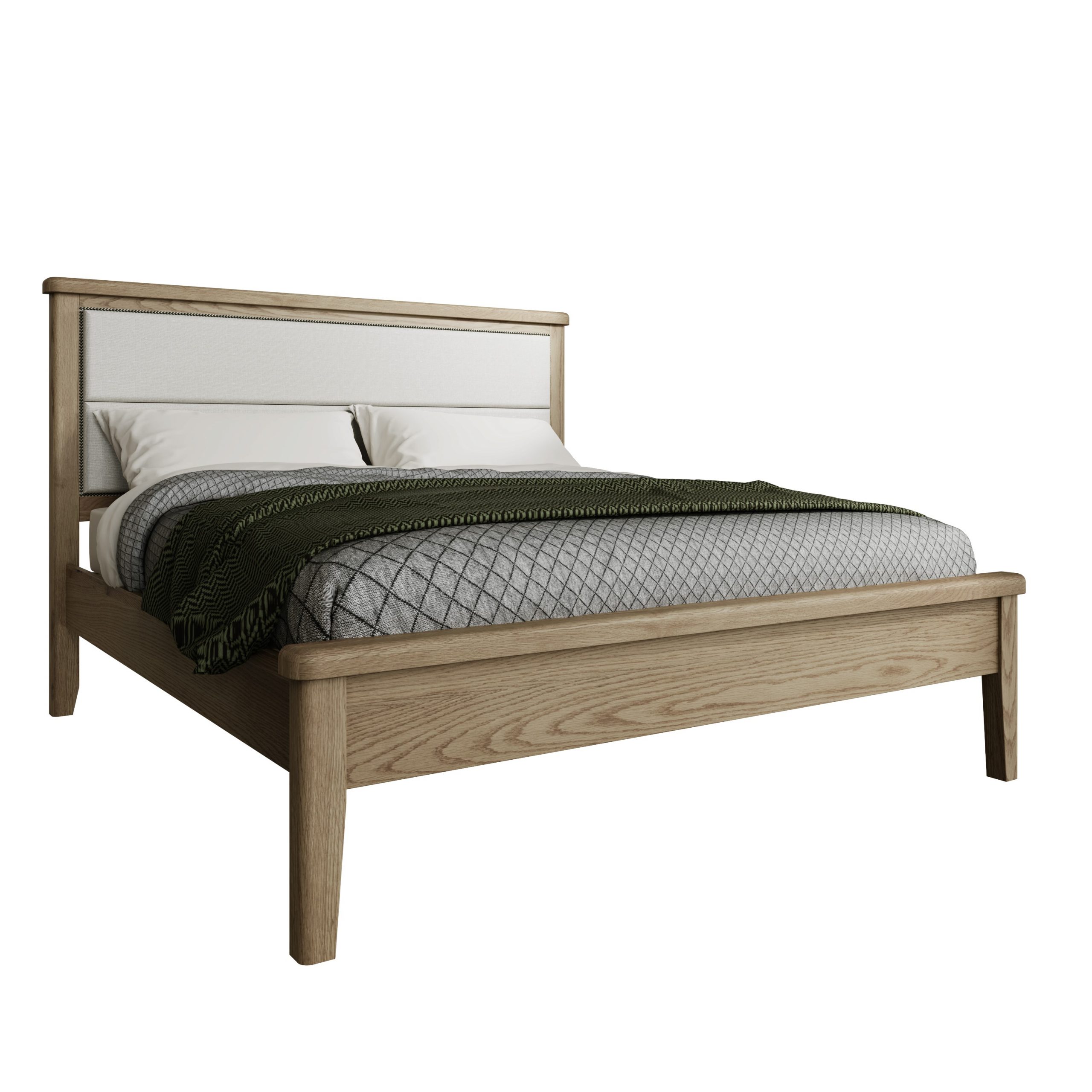 Super King Bed with Fabric Headboard - Image 9
