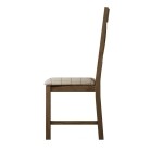Cross Back Chair Fabric Seat in Check Natural - Image 5