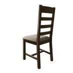 Slatted Chair Fabric Seat in Check Natural - Image 4