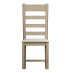 Slatted Chair Fabric Seat in Check Natural - Image 5