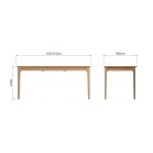 1.6m Butterfly Extending Light Oak Tables - Image 11