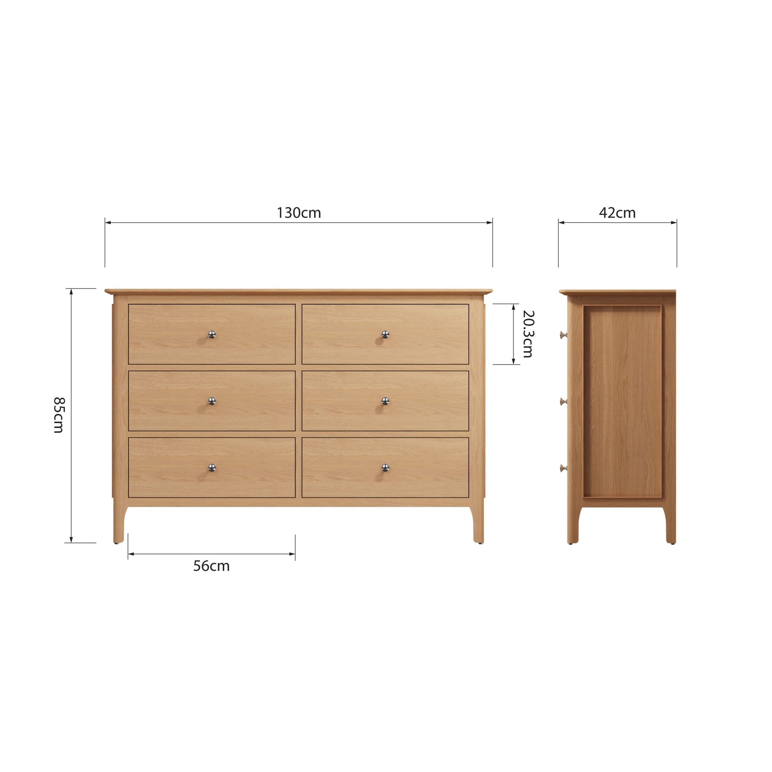 Large Oak Chest of Drawers - Spacious Storage Solution - Image 9