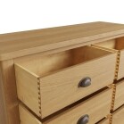 6 Drawer Chest of Drawers Oak - Image 7