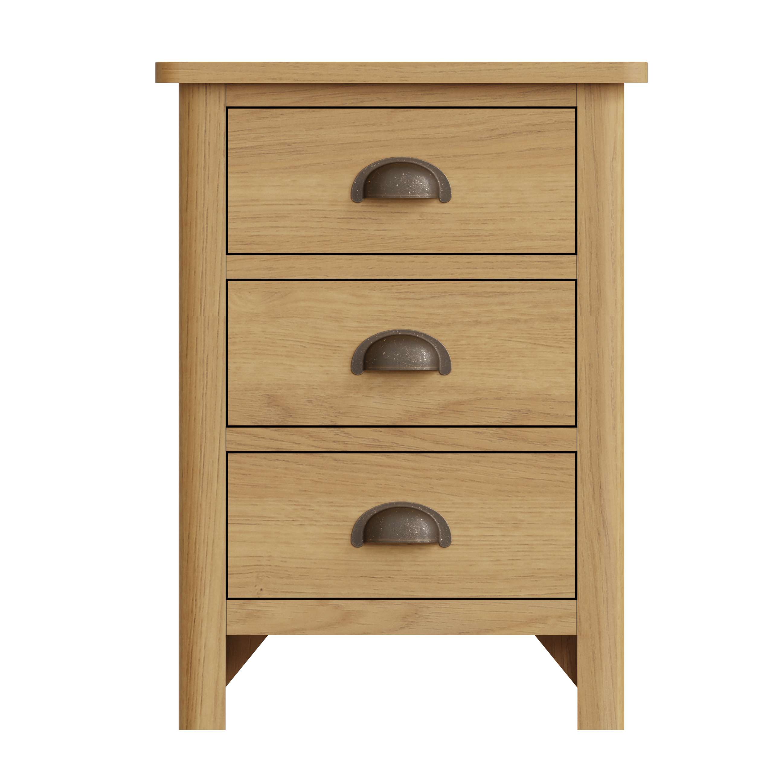 Modern 3 Drawer Oak Bedside Table - Stylish Storage Solution - Image 4