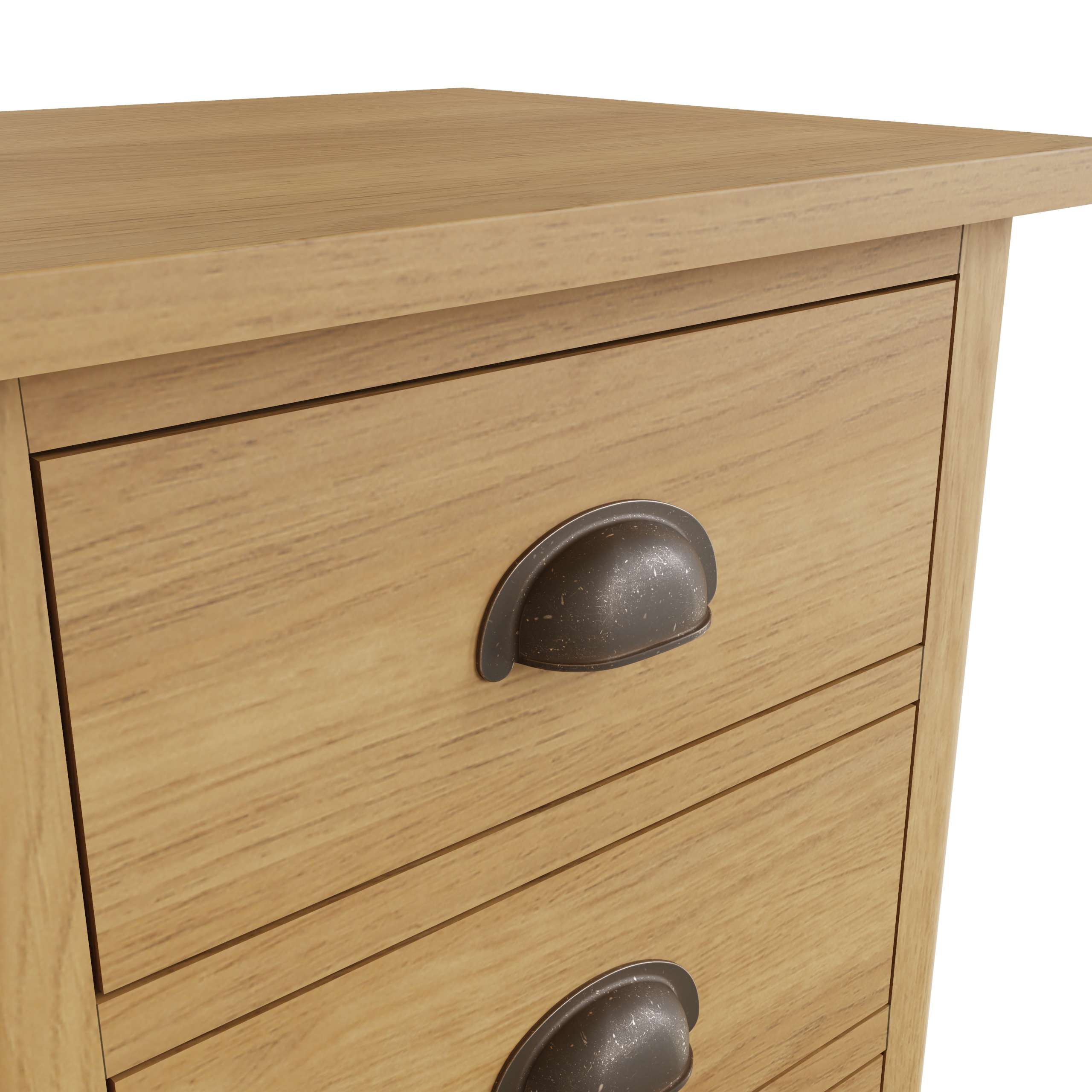 Modern 3 Drawer Oak Bedside Table - Stylish Storage Solution - Image 6
