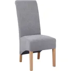 Scroll Back Dining Chair - Grey - Image 2
