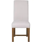 Scroll Back Fabric Dining Chair - Natural - Image 5