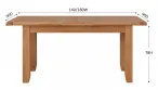 Extending Rustic Oak Dining Table
