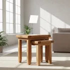 Nest of Tables Rustic Oak
