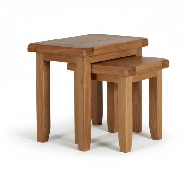 Nest of Tables Rustic Oak