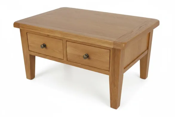 Oak Coffee Table With Drawers