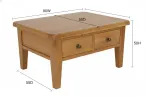 Oak Coffee Table With Drawers