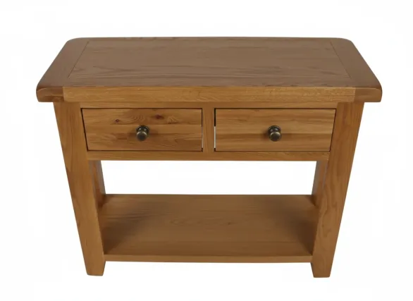 Oak Console Table With Storage