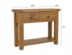 Oak Console Table With Storage