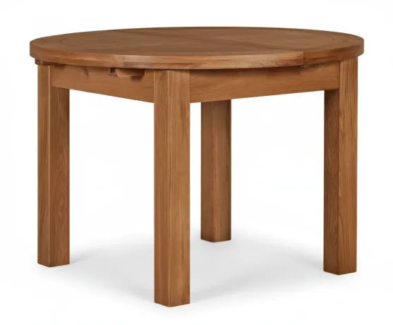 Oak Round Extendable Dining Table