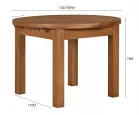 Oak Round Extendable Dining Table