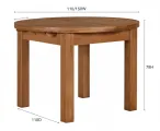 Oak Round Extendable Dining Table