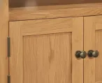 Rustic oak corner tv stand
