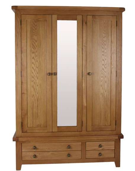 Wardrobe 3 Door Oak