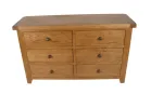 Rustic Oak Chest 6 Drawers - Image 7