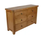 Rustic Oak Chest 6 Drawers - Image 5