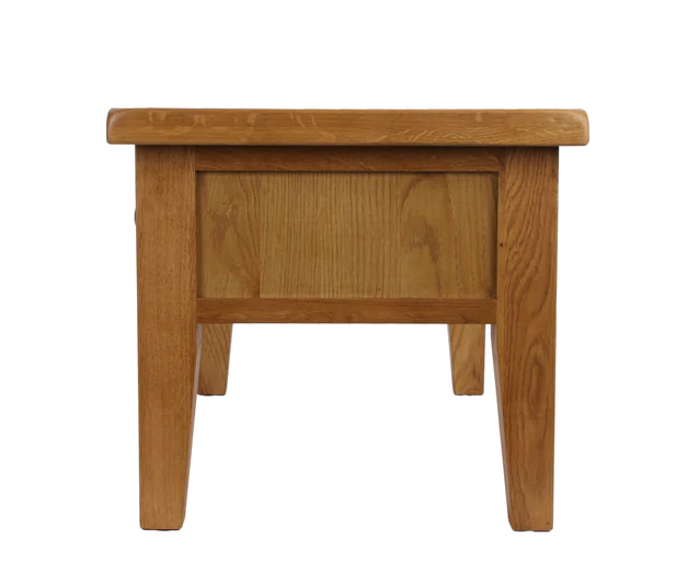 Rustic Oak Coffee Table With Drawers - Image 3