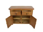 Small Oak Sideboard Cabinet 2 Doors 2 Drawers - Image 4