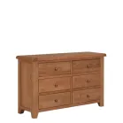 Rustic Oak Chest 6 Drawers - Image 2