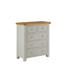 Modern Grey and Oak Chest of Drawers - Stylish Storage Solution - Image 2