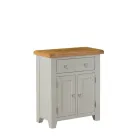 Grey Painted Mini Sideboard 2 Doors 1 Drawer - Image 2