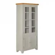 grey display cabinet