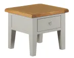 Royal Oak Modern Side Table Lamp Table - Grey Wood Finish - Image 2