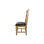 Solid Oak Ladder Back Dining Chairs - Traditional Wood Design - Image 3